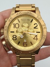Nixon 51-30 Chrono 51mm Gold Tone Quartz Chronograph Date 300m Watch picture