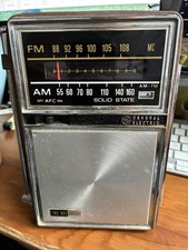 Vintage General Electric AM/FM Portable Radio GE Model P977B  Solid State Brown picture