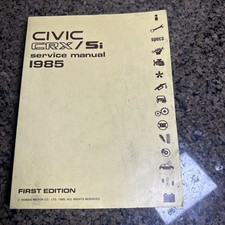 1986 Honda Civic CRX Si Service Shop Repair Manual Hatchback Sedan 1.5L 4 Cyl picture