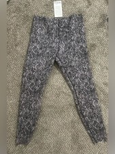 lululemon athletica Snake Print Leggings - Black & Light Pink Size 14 picture