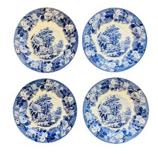 ATQ/VTG Wood & Sons English Scenery 4 Blue Dinner Plates 10