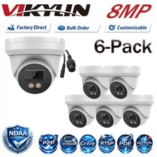 6Pack Vikylin 8MP  POE IP Camera Full Color Night Vision Onvif picture