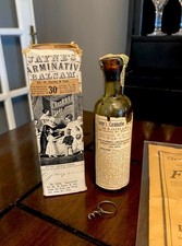 Antique SEALED 1906 Dr.Jayne’s Carminative Balsam Patent Medicine Apothecary picture