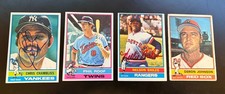4 1976 Topps autographed AUTO cards Chris Chambliss Deron Johnson Nelson Briles picture