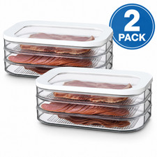 2 Pack - Deli Meat Containers for Fridge Stackable Food Storage with Lids picture
