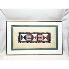 Vintage 1980's Lucinda Carlstrom Mixed Media Geometric Wall Art Signed  picture