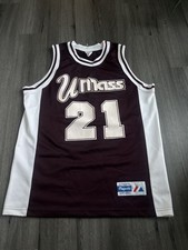 UMASS University Massachusetts basketball jersey 90’s Vintage Majestic USA Sz L  picture