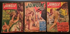 VTG Jungle Stories Pulp Magazine Lot of 3 Winter 1949-50 Spring 1950 Summer 1950 picture