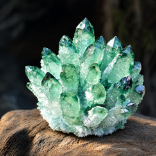 Large 400g+ Rare Raw Green Phantom Quartz Crystal Cluster Specimen Healing Decor picture