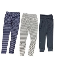 Glyder Leggings Bundle Womens Sz S Striped Activewear Navy White Yoga Natutical picture