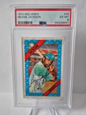 1972 Kellogg's 3-D Reggie Jackson #20 PSA 6 EX-MT Oakland A's HOF Vintage picture