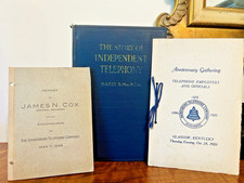 3 Books Independent Telephony 1934, Cox Stock Report 1908, Anniversary Gather 26 picture