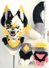 Fursuit Long Fur Husky Fox Mascot Head Party Halloween Fur Cosplay-Promotion picture