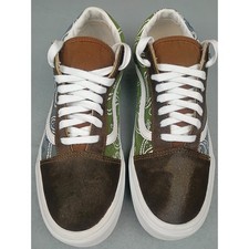 Vans Old Skool Patchwork Paisley Green Blue Brown Suede Sneakers Mens 11 751505 picture