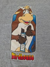 Vintage 1990s Birdhouse Skateboarding T-Shirt Tony Hawk L Beef Jerky Cow Large picture