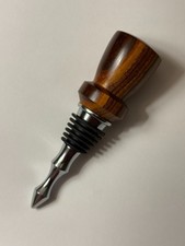 Handcrafted Cocobolo Wine Bottle Stopper Chrome Tip Bar Gift Wedding Gift picture