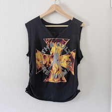 1989 The Cult Fire Woman Tee Shirt Vintage Band Music Tee Chopped Thrashed Med picture
