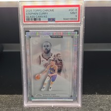 2025 Topps Chrome Stephen Curry #GC-6 Glass Canvas PSA 9 picture