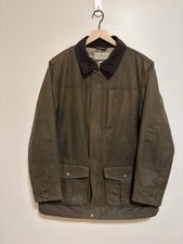Vintage Brown L.L. Bean Waxed Barn Chore Coat Work Jacket Size Men’s Large picture