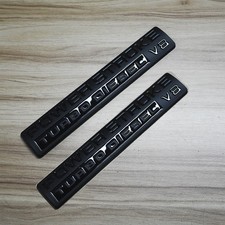 2Pcs Left Right Door Emblems Badges Fit Power Stroke Turbo Diesel V8 Gloss Black picture