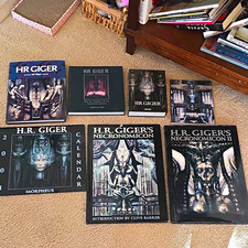 H.R. Giger Hardcover Illustrated Art Book Lot Necronomicon I & II TASCHEN picture