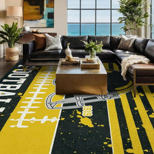 Washable Area Rugs 8X10Ft, Low Pile Non-Slip Modern Abstract Soft Rug for Living picture