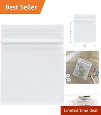 4 Mil Clear Zipper Bags, 3x3 Inch, 100 Count - Ideal for Organizing & Storing picture