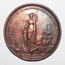 1852 Maryland Institute for the Promotion of Mechanic Arts Copper Award Medal picture