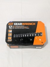 GEARWRENCH 12 Piece Socket Set: Standard & Impact, 1/2
