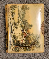 ANTIQUE VICTORIAN CELLULOID VELVET PHOTO ALBUM picture