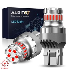 CANBUS 7443 7440 LED Red Strobe Flash Brake Stop Tail Parking Light Bulbs 2-10x picture