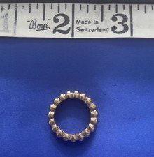 FRED PARIS 18k Yellow Gold Ball Ring Vintage picture