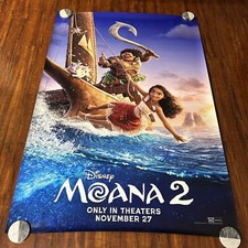 MOANA 2 Maui 2024 Dwayne Johnson Orig Disney  Bus Stop Movie Poster 48x70inches picture