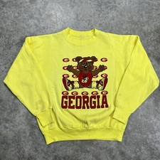 Vintage Georgia Bulldogs Sweatshirt Adult medium 80s neon crewneck football NCAA picture