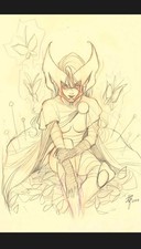 Midnight X-Men Trinity NYCC Sketch Variant SIGNED Peach Momoko LTD 699 W/COA picture