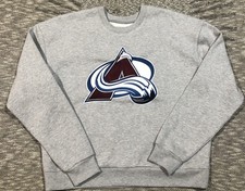 ANTIGUA COLORADO AVALANCHE WOMENS GREY VICTORY CREW SWEATSHIRT SIZE XL HOCKEY picture