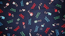 2 1/3+ Yards Daisy Kingdom Fabric Raggedy Ann & Andy ABC Chalkboard Cotton 44