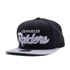 Los Angeles Raiders Vintage Script NFL Snapback Cap - Mitchell & Ness N.W.A Hat picture