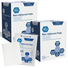 MED PRIDE Sterile Non-Stick Pads 2x3 & 3x4in Absorbent Wound Dressings 200-400ct picture