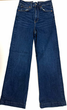 Reformation Women's Wide-Leg Jeans Blue Medium Wash Denim Cotton 5-Pocket picture