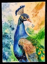 ACEO Hand Painted Art Card. Signed By Artist. Hand Painted Not A Print picture