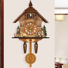 Vintage Cuckoo Wall Clock - Elegant Black Forest Design with Singing Feature picture