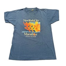Vtg 1983 New York City Marathon Official Spectator T-Shirt Screen Stars Sz Small picture