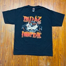 Vintage Harley Davidson Taz Shirt Mens Large Black I Want To Be Bad Az 2004 picture