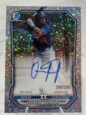 2026 Bowman Chrome Mini Diamond 1st Autograph of EDUARDO QUINTERO 288/299 LAD  picture