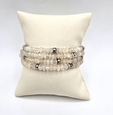 Robert Lee Morris RLM Studios Multi Stand Moon Stone Bracelet  Sterling Toggle picture
