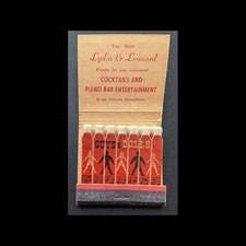 Feature Matchbook Full Book Guys & Dolls Piano Bar Entertainment Pasadena CA picture