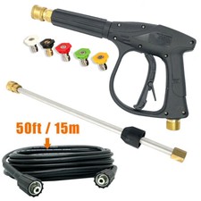 3000PSI High Pressure Washer Spray Gun Wand Lance W/ 50FT Hose Set Quick Connect picture