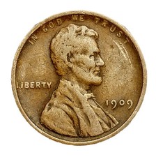 1909 P Lincoln Wheat Cent Good-Very Good (G-VG) Circulated Condition 1st Year picture
