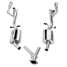 Catback Exhaust System W/ Dual Tips for 99-04 Ford Mustang 3.8L V6 picture